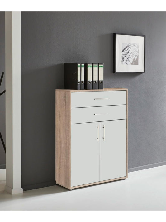 Schubkastenschrank mit zwei Turen fur Buro und Arbeitszimmer eq4722665