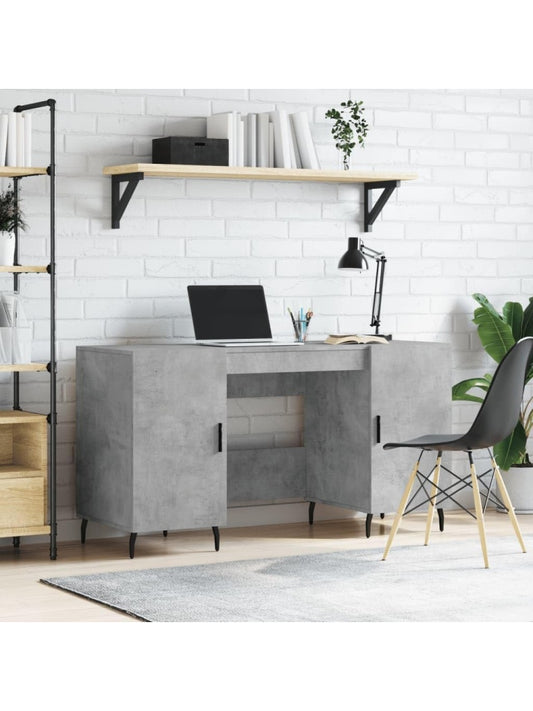 Moderner Schreibtisch 140 x 50 x 75 cm in Betongrau aus Holzwerkstoff fur Homeoffice und Buro id7288553