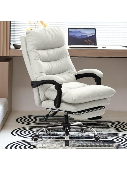 Ergonomischer Leder Burostuhl mit Fussstutze und hoher Ruckenlehne yn8433722