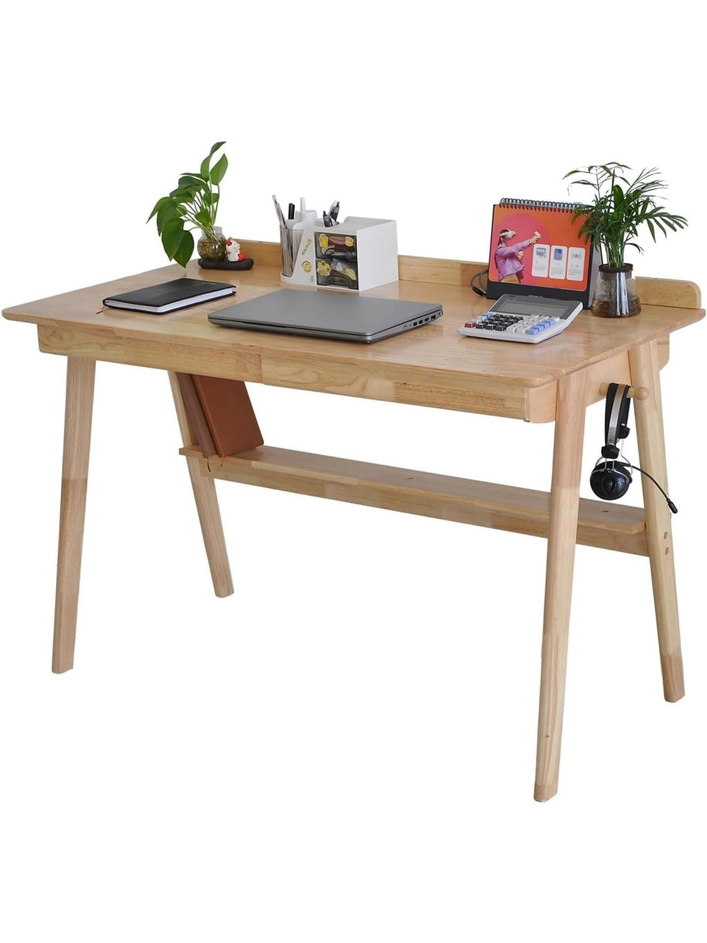 Massivholz Schreibtisch aus Eiche 120 x 60 cm mit integrierter Schublade im Naturholz Design ni5032620