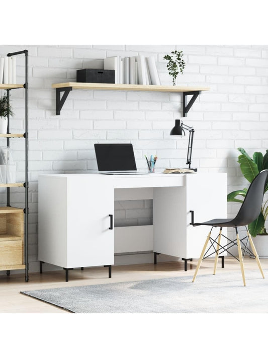 Computer Schreibtisch in Weiss 140 x 50 x 75 cm aus Holz fur Buro Arbeitszimmer und Homeoffice ma1582021