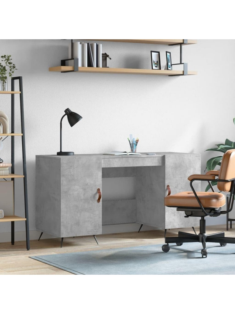 Laptop Schreibtisch 140 x 50 x 75 cm in Betongrau fur Homeoffice Buro und Arbeitszimmer el8775543