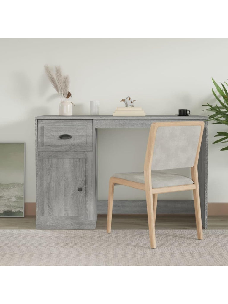 Computertisch 115 x 50 x 75 cm in Grau Sonoma mit Schublade fur Homeoffice und Buro uo1798794